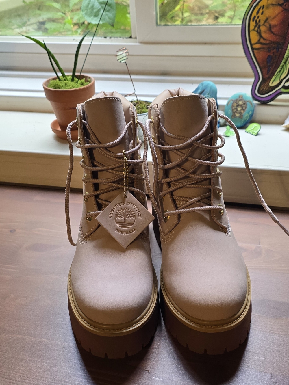 Timberland Stone Street 6" Platform Boots NWT Pink Size 6
